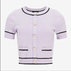 Express Short Sleeve Crop Cardigan